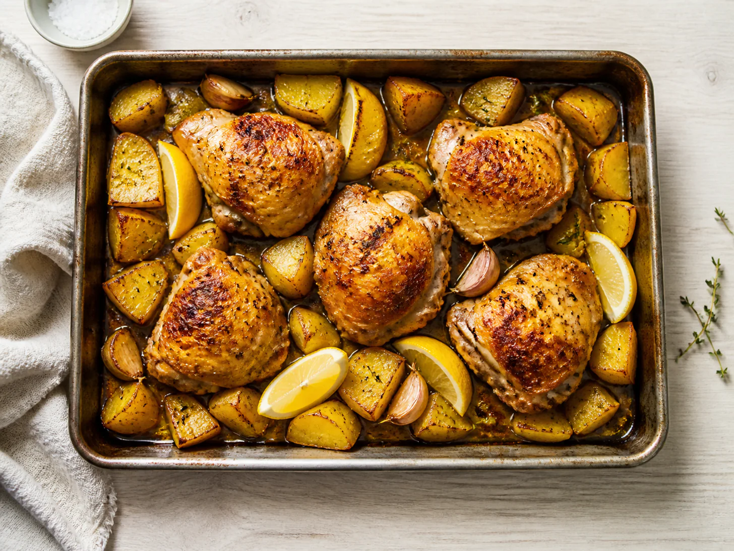 Chicken Thigh and Potato Traybake