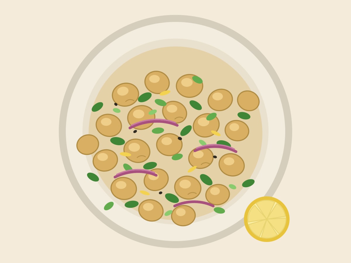 Lemony Chickpea and Herb Salad