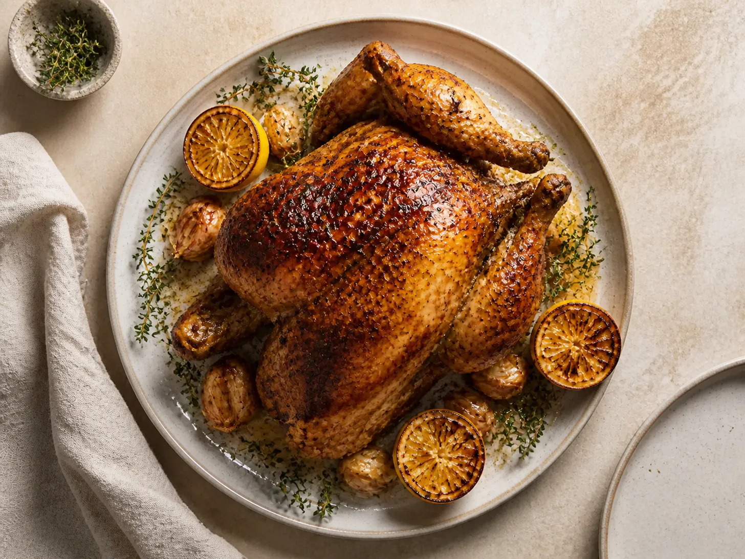 Roast Chicken with Lemon and Thyme