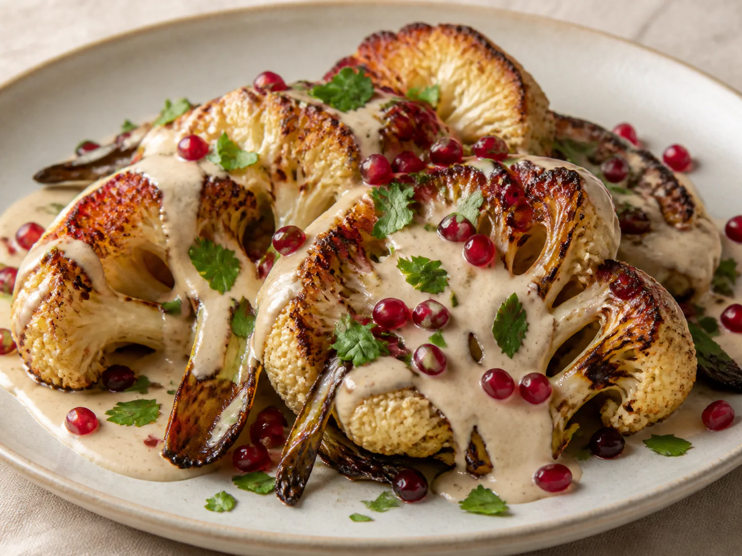 Roasted Cauliflower with Tahini
