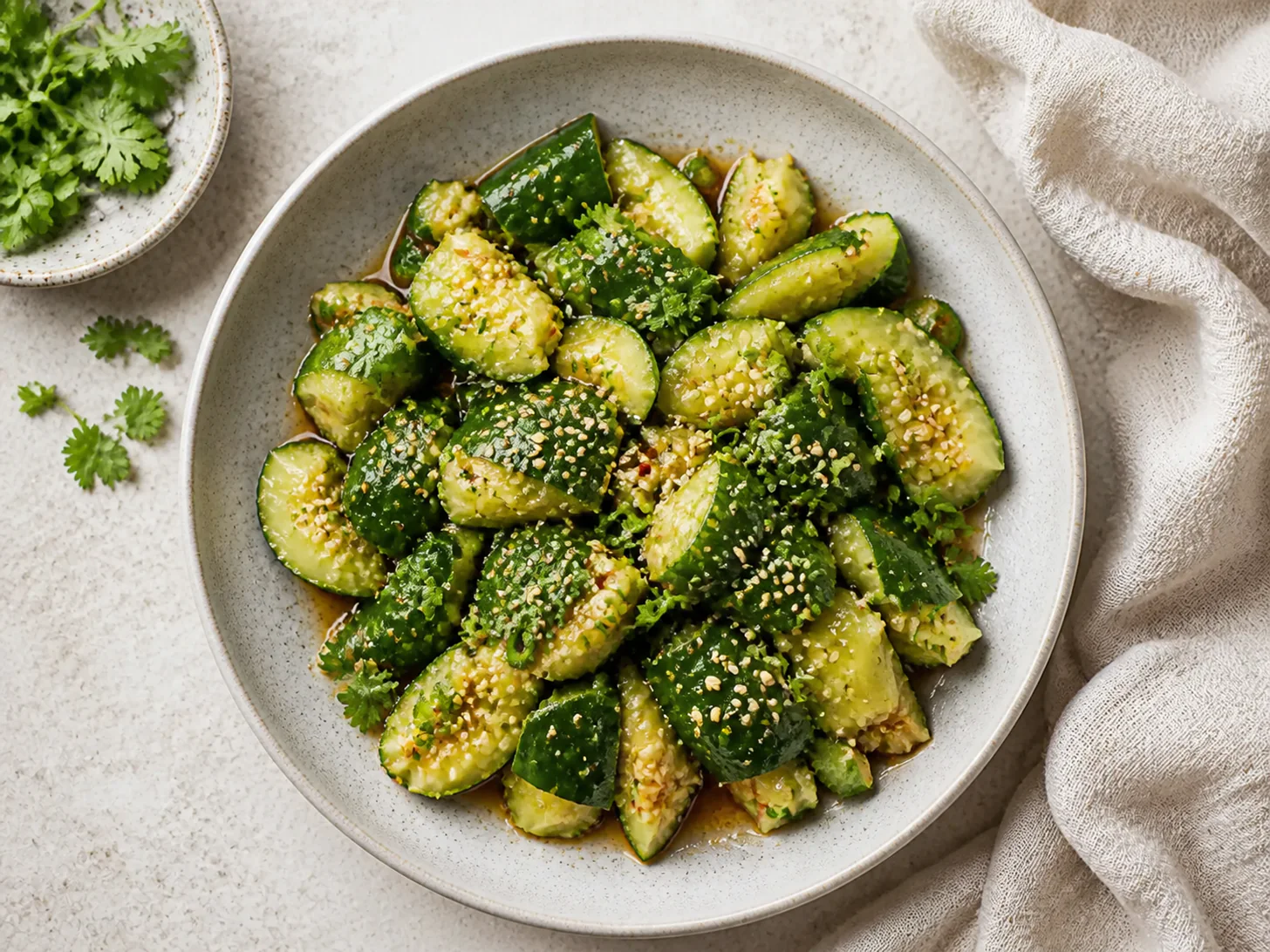 Smashed Cucumber Salad