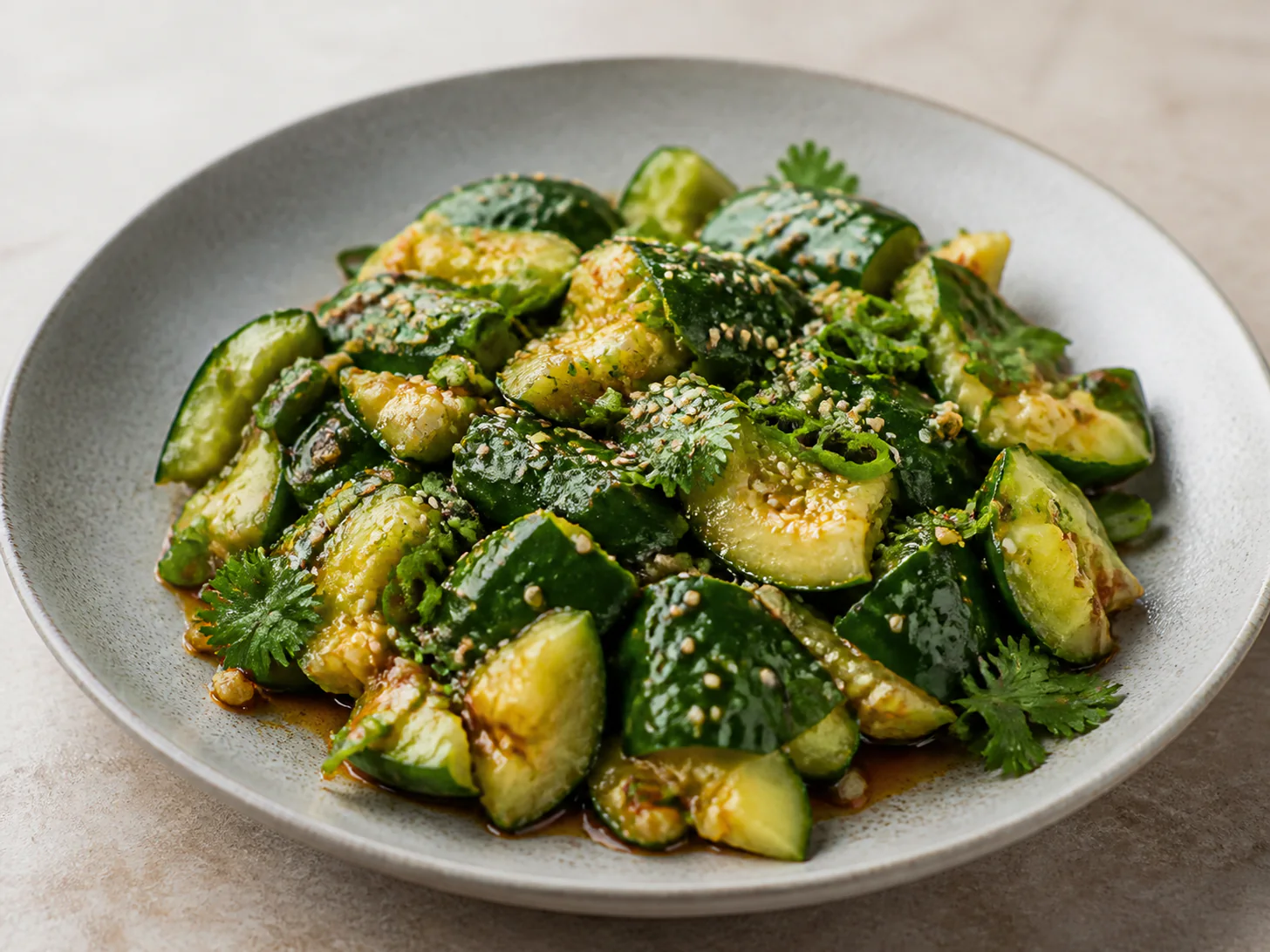 Smashed Cucumber Salad