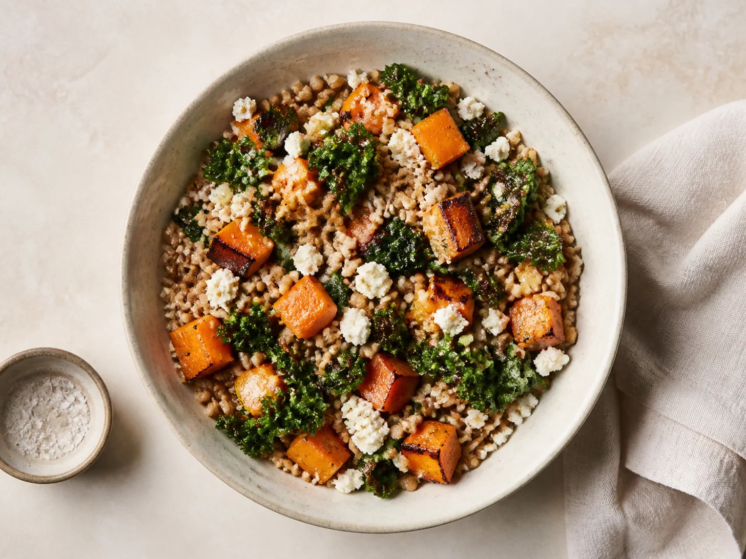 Warm Farro and Roast Squash Bowl
